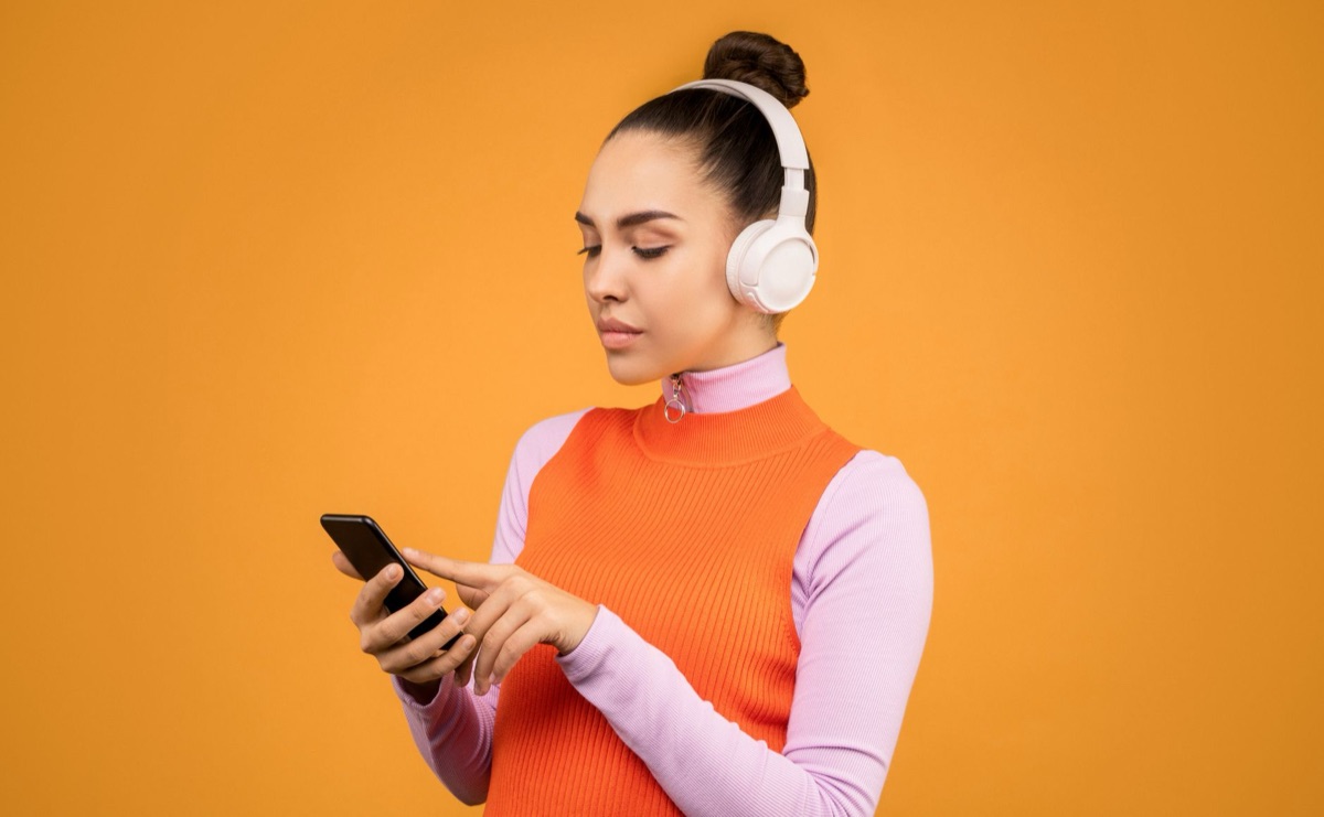 K-pop Musik-Playlist auf Smartphone