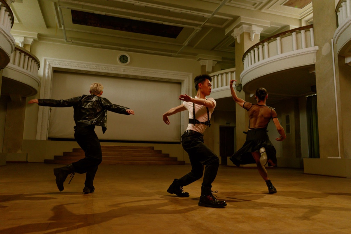 K-pop music video with choreography in motion