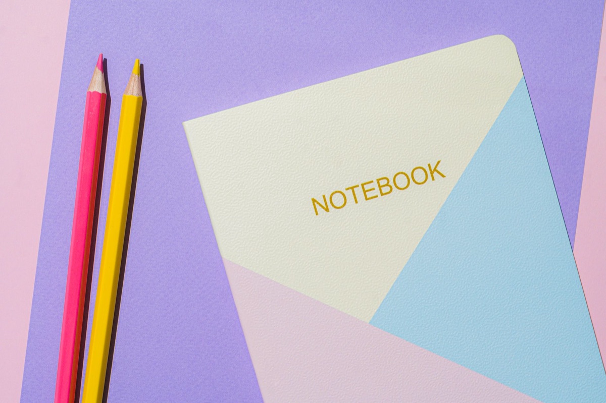 Kpop song lyrics notebook with handwritten notes