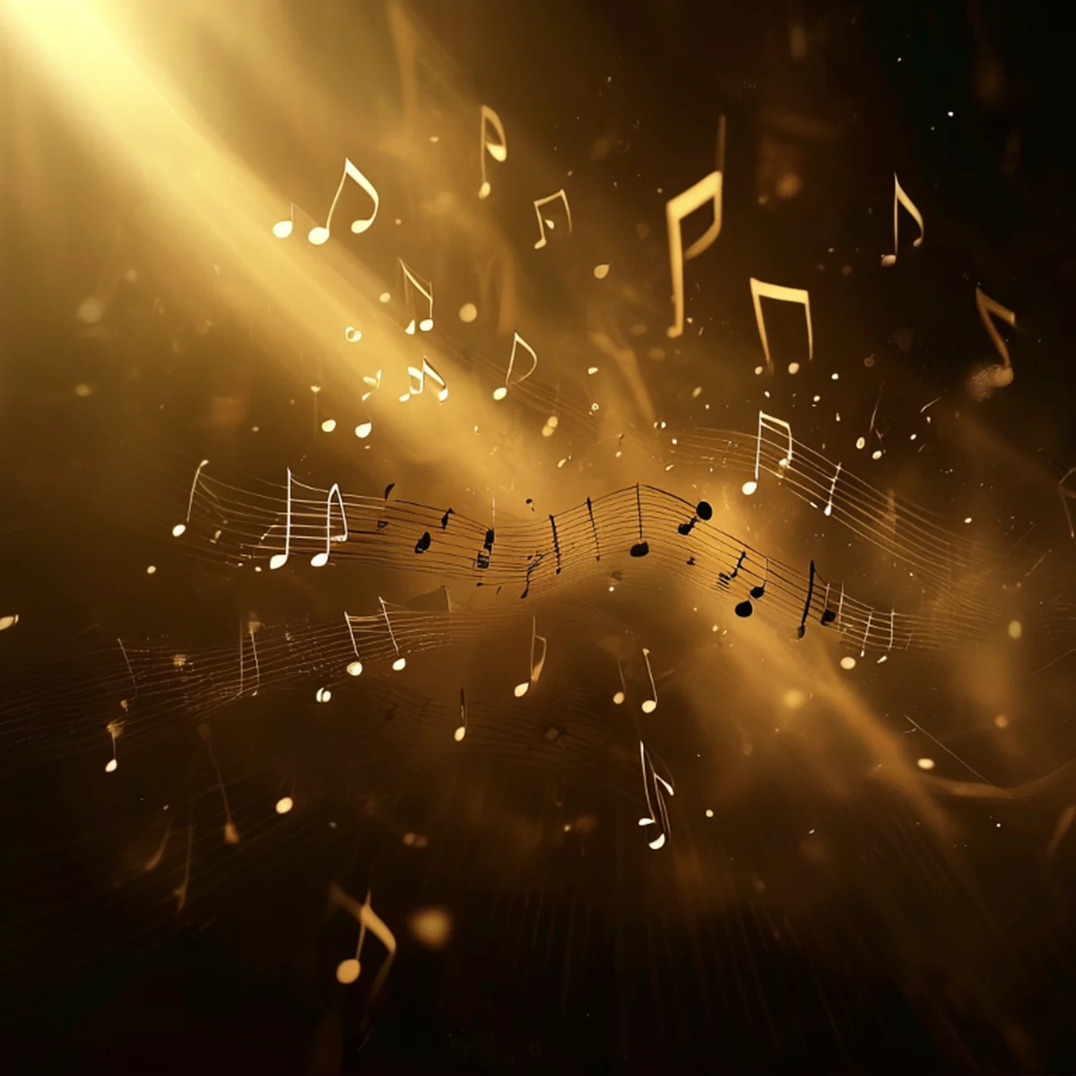 Représentation abstraite d'ondes sonores et de musique